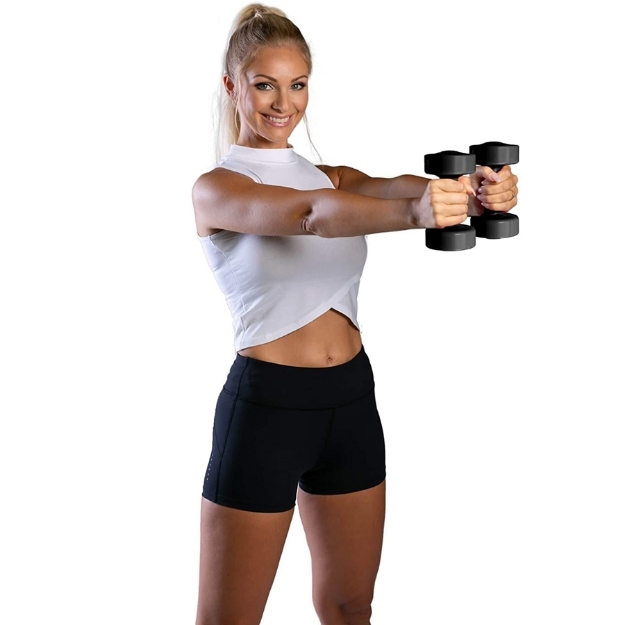 Poza cu Set gantere 2x1 kg, negru, TheWay Fitness