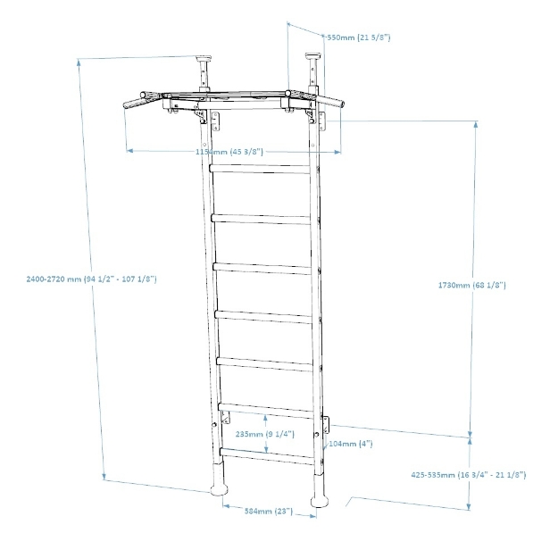 Poza cu Spalier BenchK 521W, cu bara de tractiune fixa cu 6 manere