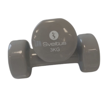 Poza cu Set gantere aerobic epoxy de 3 kg, Sveltus, gri